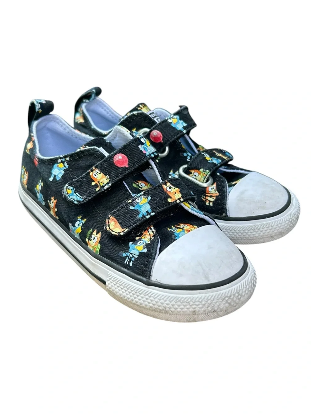 Bluey Converse Chuck Taylor Toddler Kids‎ Sz 10 Black Low Top VGUC